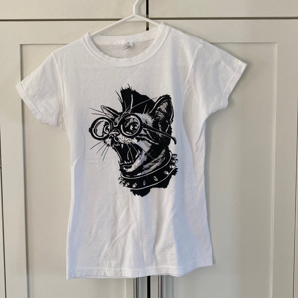 Tultex Punk Cat Preshrunk 100% Cotton T-Shirt Size M
